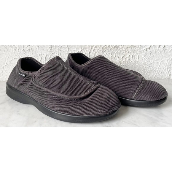 Propet Slate Corduroy Cush N Foot Hook & Loop Comfort Orthopedic Shoes-Mens 8.5M main image 6